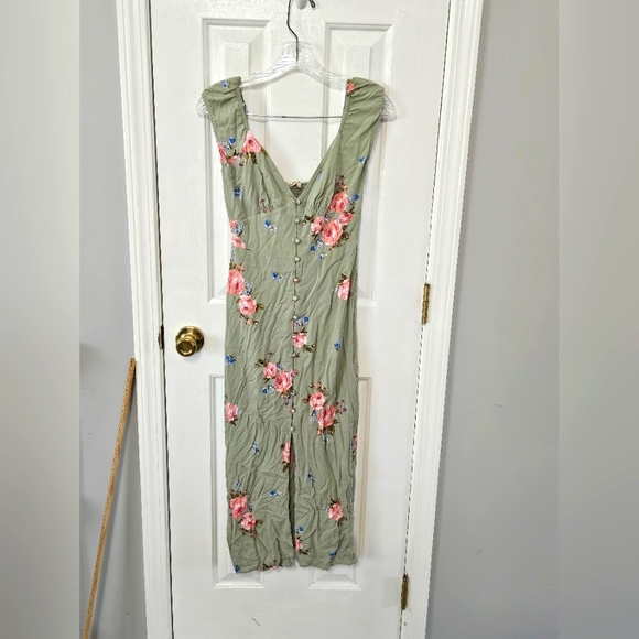 Altar'd State Green Sleeveless Sundress Sweetheart Neckline Small - Picture 2 of 5